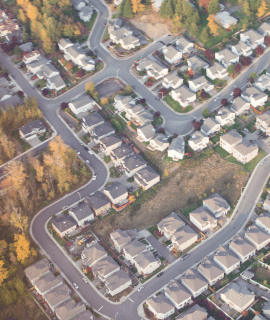 aerial view of residential neighborhood