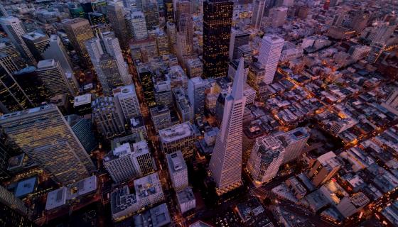 Aerial view of city